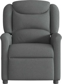 vidaXL Πολυθρόνα Ανακλινόμενη Ηλεκτρική Σκούρο Γκρι Υφασμάτινη
