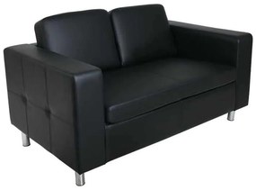 Καναπές 2 Θέσεων Alamo PU Μαύρο 145x85x82cm