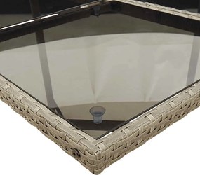 vidaXL Σετ Τραπεζαρίας Κήπου 7 τεμ. Γκρι Συνθ. Ρατάν με Μαξιλάρια