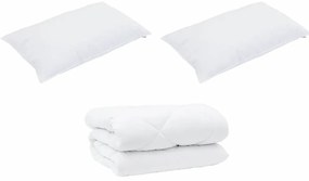 vidaXL Χειμερινό Παπλωματοθήκη 3 pcs Λευκό 240 x 220 cm Μικροΐνες