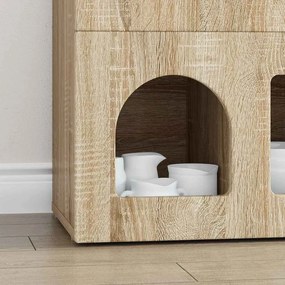 vidaXL Πλαϊνό γραφείο Δρύς Sonoma 80.5 x 35 x 59 εκ.