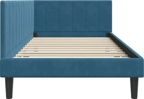 vidaXL Κρεβάτι Γωνίας Μπλε 100 x 200 cm Βελούδο