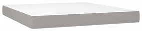 vidaXL Κρεβάτι Boxspring με Στρώμα &amp; LED Αν.Γκρι 160x200 εκ Υφασμάτινο