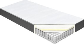 vidaXL Κρεβάτι Boxspring Σκούρο Γκρι 200 x 200 εκ. Υφασμάτινο