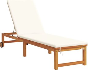 vidaXL Ξαπλώστρα 2 pcs Καφέ Στερεό Ξύλο Ακακίας