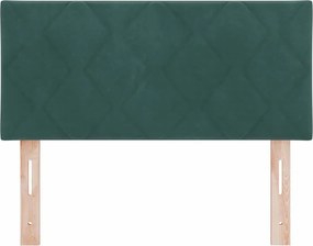 vidaXL LED κεφαλάρι Σκούρο Πράσινο 90 cm Βελούδο