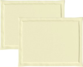 vidaXL Μαξιλάρια καθισμάτων 2 pcs Κρεμ 47 x 36 x 2 εκ. Πολυεστέρας