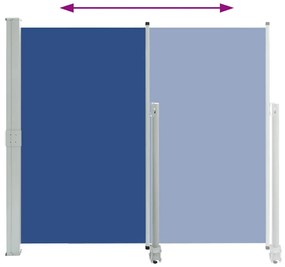 vidaXL Σκίαστρο Πλαϊνό Συρόμενο Βεράντας Μπλε 140 x 300 εκ.