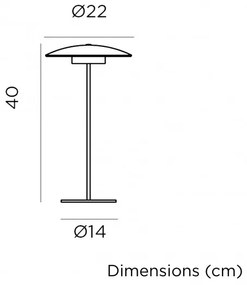 Επιτραπέζιο Φωτιστικό Επαναφορτιζόμενο LED IP44 Sardinia 40 New Garden LUMSDN040BXWLNW Λευκό