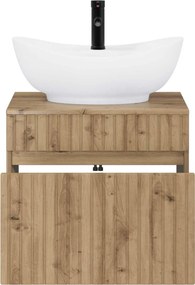 vidaXL Σετ Επίπλων Μπάνιου Artisan Δρυς Επεξεργασμένο Ξύλο