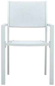 vidaXL Σετ Τραπεζαρίας Κήπου 9 Τεμαχίων Λευκό