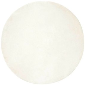 vidaXL Χαλιά Ψεύτικου Κουνελιού Olite Λευκό Ø 200 εκ. Πολυεστέρας
