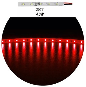 Adeleq Ταινία Led 5 Μέτρα 12Vdc 4.8W Και 60Led Ανά Μέτρο Ip20 Κόκκινο 30-3411202