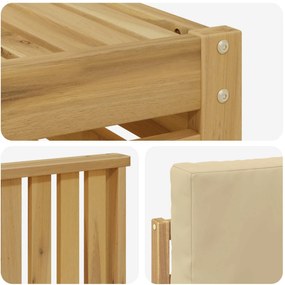 vidaXL Σετ Καναπέ 9 pcs Λευκό και Μπεζ 59 x 59 x 37 εκ Πολυεστέρας
