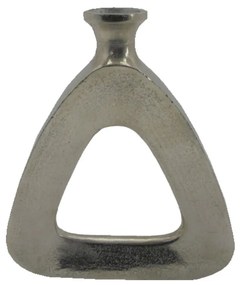 ABSTRACT TRIANGLE ΒΑΖΟ ΑΛΟΥΜΙΝΙΟ SILVER NICKEL 26,75x5xH31,75cm - 029018