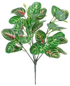 GloboStar® IRESINE PLANT 78237 Τεχνητό Φυτό Αιμόφυλλο - Μπουκέτο Διακοσμητικών Φυτών - Κλαδιών με Φύλλωμα Πράσινο - Κόκκινο Υ35cm