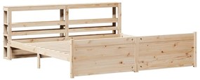 vidaXL Πλαίσιο Κρεβατιού με Κεφαλάρι 180x200 εκ. από Μασίφ Ξύλο Πεύκου