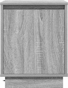 vidaXL Κομοδίνο Γκρι 39 x 34,5 x 50 εκ. Επεξεργασμένο ξύλο