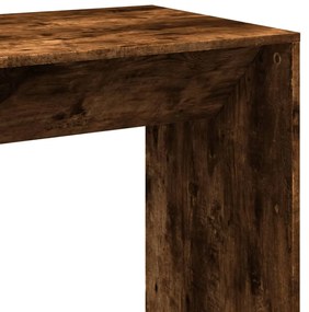 vidaXL Τραπέζι Μπαρ Καπνιστή Δρυς 102x50x103,5εκ. Επεξεργ. Ξύλο