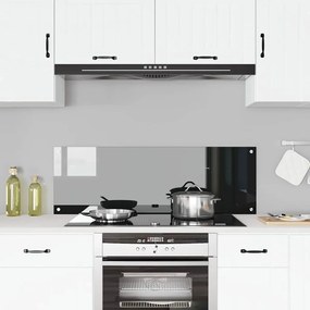 vidaXL Μαύρο Πλακάκι Κουζίνας 120x40x0,6 εκ από Γυαλί Ψημένο