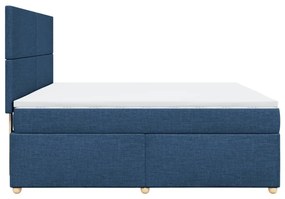 ΚΡΕΒΑΤΙ BOXSPRING ΜΕ ΣΤΡΩΜΑ ΜΠΛΕ 180X200 ΕΚ. ΥΦΑΣΜΑΤΙΝΟ 3293658