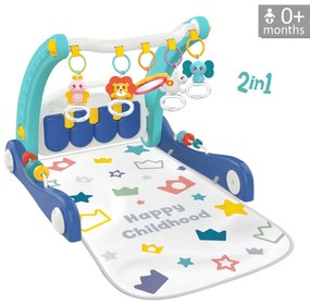 BEBE STARS ΓΥΜΝΑΣΤΗΡΙΟ - ΠΕΡΠΑΤΟΥΡΑ PIANO HAPPY 2in1 BLUE 100-189