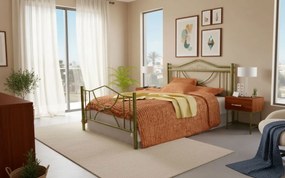 Κρεβάτι Roza-160x200-Χρυσό-Με ποδαρικό