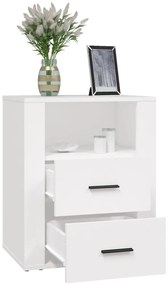 vidaXL Κομοδίνο Λευκό 50 x 36 x 60 εκ. από Επεξεργασμένο Ξύλο