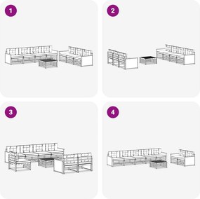 vidaXL Σειρά Καναπέ Εξωτερικού 8 pcs Φυσικό και Ανθρακί