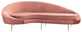 Καναπές 3θέσιος PWF-0574 δεξιά γωνία ύφασμα ροζ 255x120x85εκ Υλικό: Fabric:100%  POLYESTER  - BEEICH WOOD - CHPBOARD - PP 071-001361