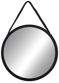 Καθρέπτης κρεμαστός Hangie Inart μαύρο pp Φ76x3εκ Υλικό: PP - BELT 298-000001