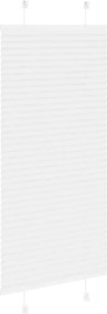 vidaXL Πλισέ περσίδα Λευκό 55x100 cm Πλάτος υφάσματος 54,4 cm