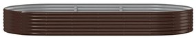 vidaXL Ζαρντινιέρα Καφέ 296x140x36 εκ. Ατσάλι με Ηλεκτρ. Βαφή Πούδρας