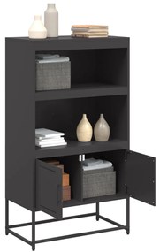 Ραφιέρα Μαύρη 68,5x38,5x123,5 εκ. από Ατσάλι - Μαύρο
