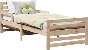 vidaXL Σκελετός Κρεβατιού Καφέ 80 x 200 cm Επεξεργασμένο ξύλο