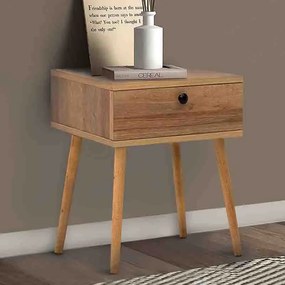 Κομοδίνο Pauline Megapap χρώμα pine oak 45x35x61εκ.