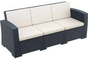 Καναπές Monaco 3Θέσιος Dark Grey
