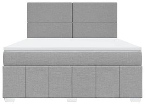 ΚΡΕΒΑΤΙ BOXSPRING ΜΕ ΣΤΡΩΜΑ ΑΝΟΙΧΤΟ ΓΚΡΙ 180X200 ΕΚ. ΥΦΑΣΜΑΤΙΝΟ 3291740