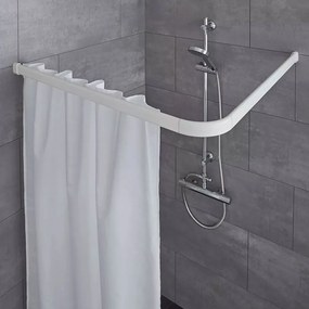 Βραχίονας Μπάνιου Γωνιακός 3336100019 170x75cm White Kleine Wolke 170x75cm Aluminium