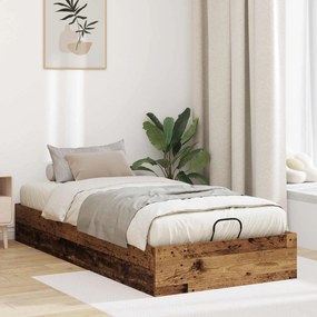 vidaXL Κρεβάτι Οθωμανικού Τύπου Παλιό ξύλο 90 x 200 cm