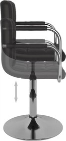 vidaXL Καρέκλα Τραπεζαρίας Μαύρη από Συνθετικό Δέρμα