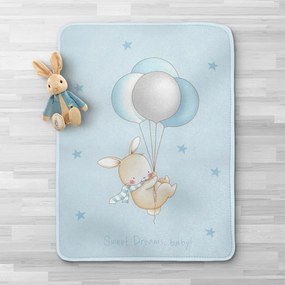 Κουβέρτα Κούνιας Sweet Dreams Baby Σιελ 100x140 - Borea Home