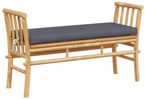 vidaXL Παγκάκι κήπου με μαξιλάρι Καφέ 110 x 38 x 65εκ Μπαμπού