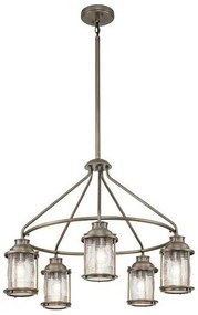 Κρεμαστό Φωτιστικό Οροφής 5xE27 IP44 Φανάρια Ashland Bay Elstead Lighting-KL-ASHLANDBAY-5P-BU-Μπρονζέ KL-ASHLANDBAY-5P-BU