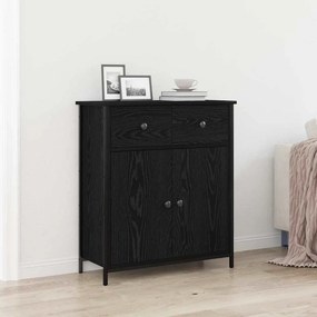 vidaXL Πλαϊνό γραφείο Μαύρη Οξυά 70 x 30 x 80 εκ. Επεξεργασμένο ξύλο