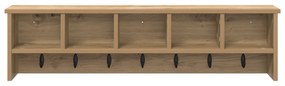 vidaXL Τοίχου Κρεμάστρα με ράφι artisan δρυς 100 x 16 x 26 εκ