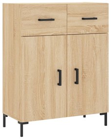 vidaXL Ντουλάπι Sonoma δρυς 69,5 x 34 x 180 εκ. από Επεξεργασμένο Ξύλο