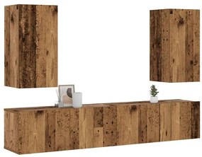 vidaXL 4 τεμαχίων ντουλάπι τηλεόρασης που τοποθετείται τοίχο από