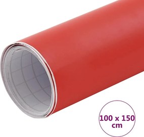 vidaXL Μεμβράνη Αυτοκινήτου Κόκκινο Ματ 100 x 150 εκ.