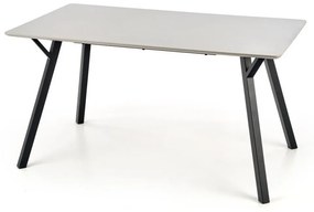 Τραπέζι Houston 877, Μαύρο, Γκρι, 75x80x140cm, 25 kg, Πλαστικοποιημένη μοριοσανίδα, Μέταλλο | Epipla1.gr